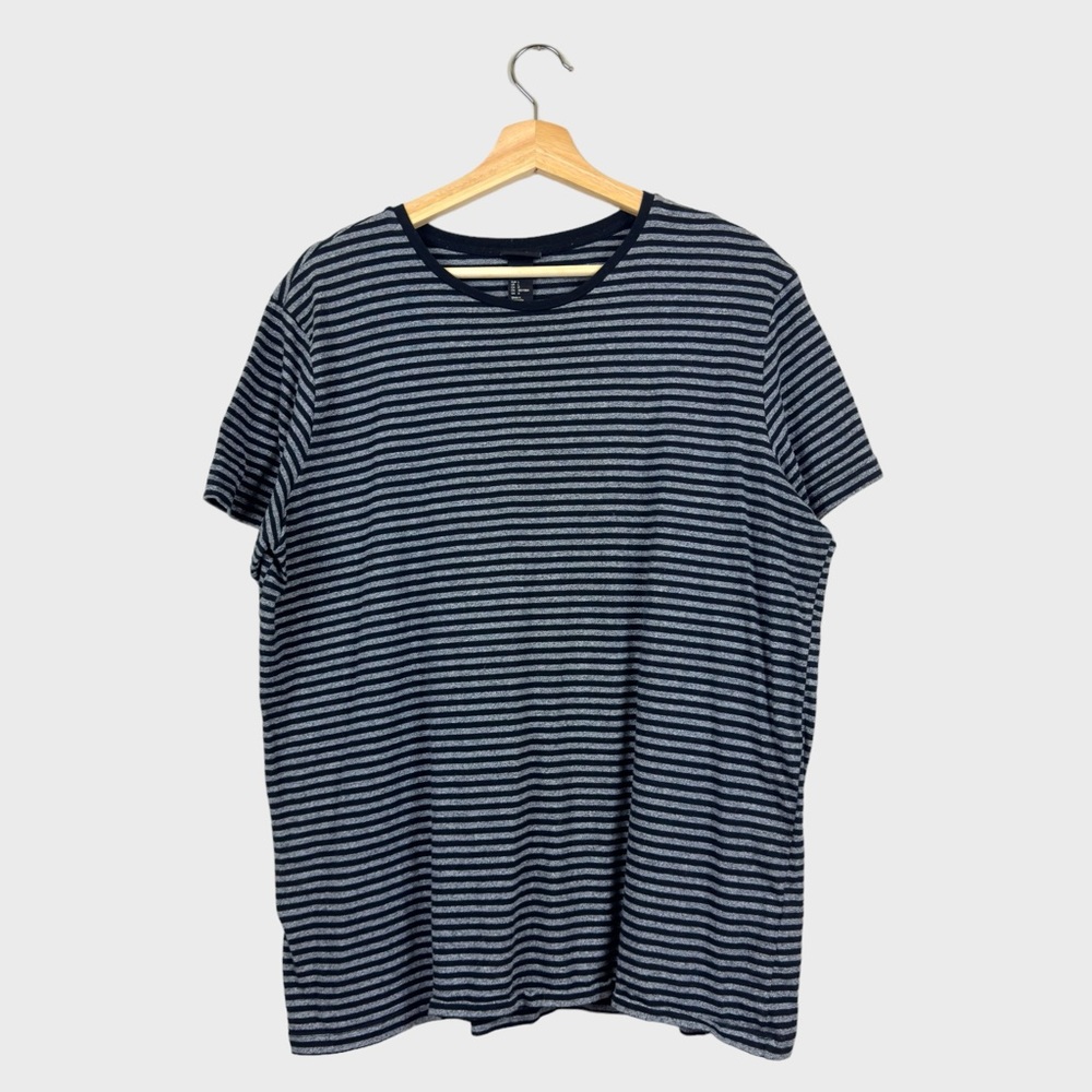 H&M Black & Gray Loose Stripped T-Shirt